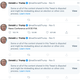 On a page with four of Trump's post-election tweets, all are blocked except for one that simply reads "News conference at 6:30 p.m."